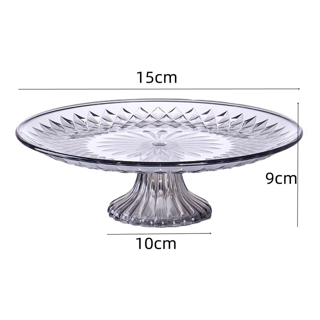 15/20/25cm Acrylic Fruit Plates Salad Dessert Plate Cupcake Display Stand Cookie Platter Household Candy Nut Serving Plate