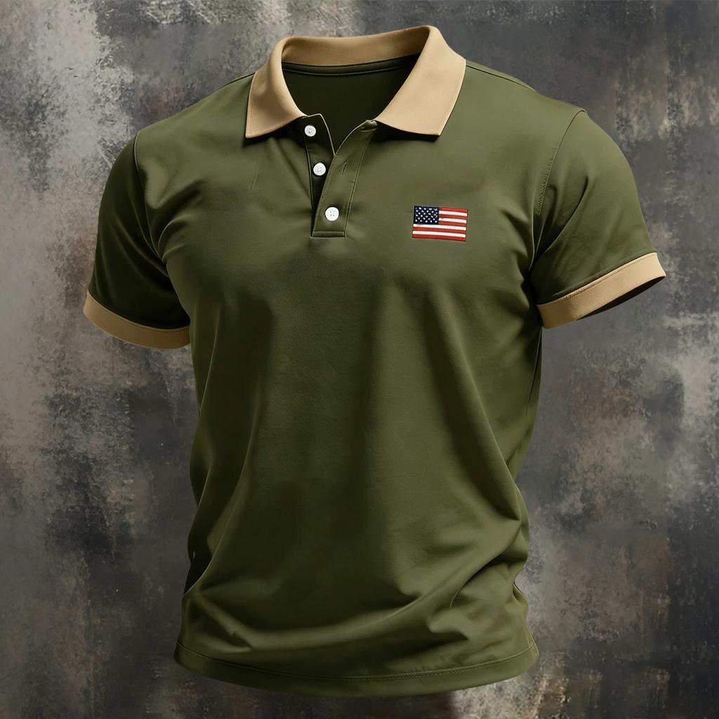 Men's Summer Print Short Sleeve Lapel Shirt Men's Casual Fashion Shirt