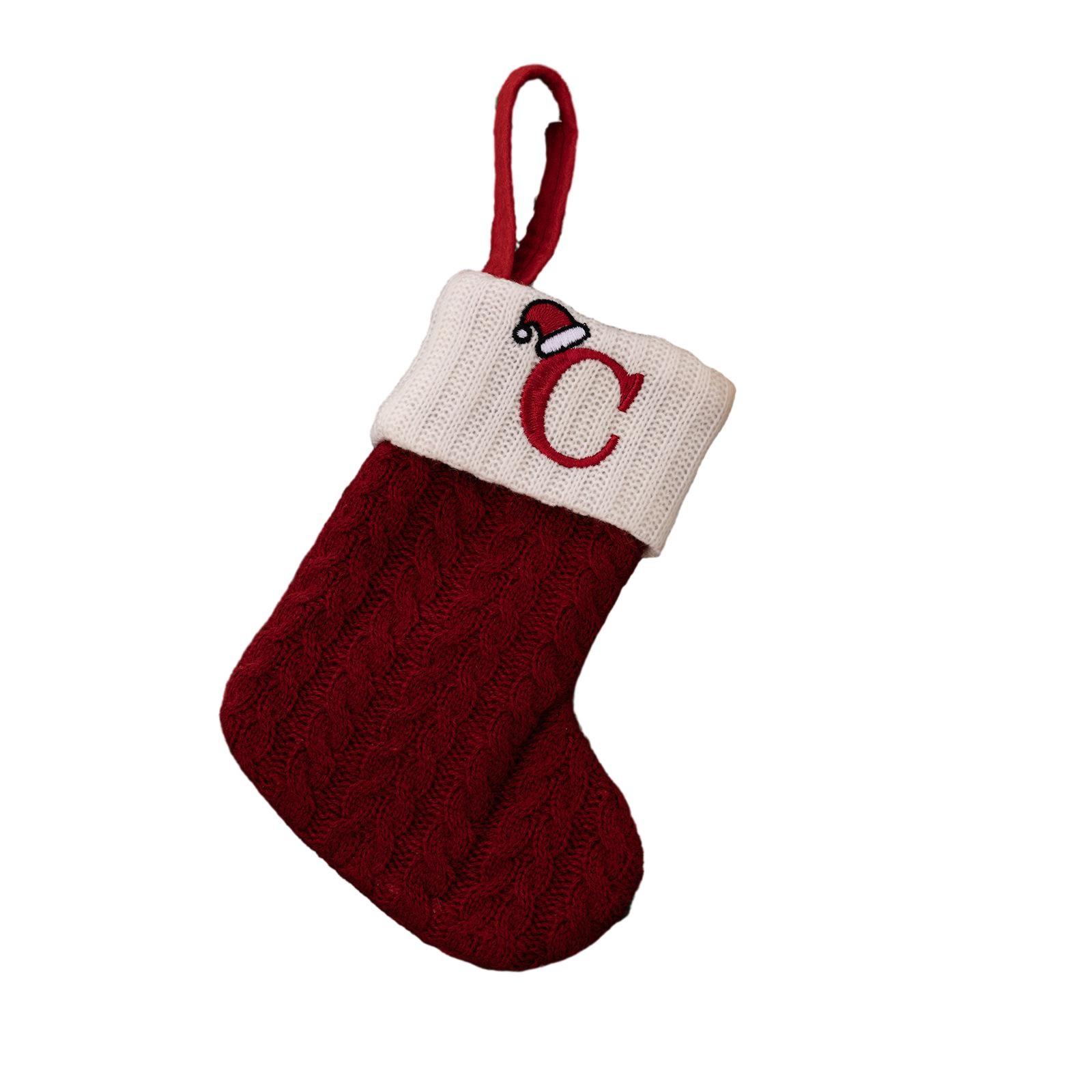 

Алфавитный Рождественский Чулок Украшение Рождественской Елки Подвесной C