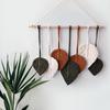 Boho Handgemaakte Macrame Muuropknoping Weave Leaf Tapestry Decor Nordic Woonkamer Slaapkamer Decoratie Accessoires