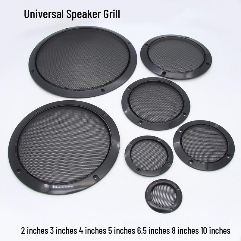 Multi-Size Dustproof Car Speaker Grille: Protective Covers for 2, 3, 4, 5, 6, 8, and 10-Inch Speakers.