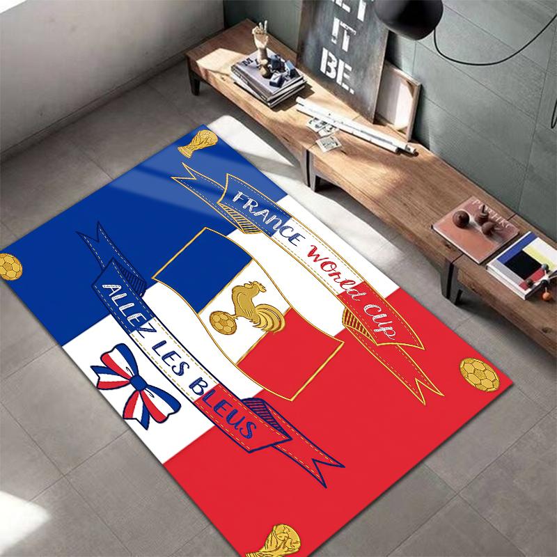 World Cup Football Pattern Square Carpet,Area Rug,Carpet Rug for Living Room Bedroom Sofa Playroom Decor,Non-slip Floor Mat,Holiday Birthday Gifts