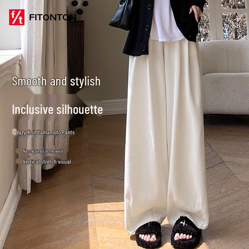 

Women s High-Waist Loose Wide-Leg Casual Pants L