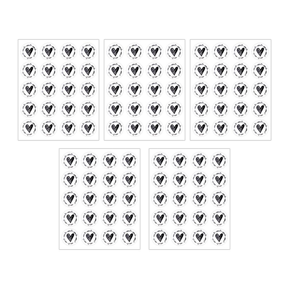 

100 шт., прозрачные бронзовые наклейки в форме сердца, круглый конверт, декор, приглашение, вечеринка, подарочная карта для свадьбы D1H7