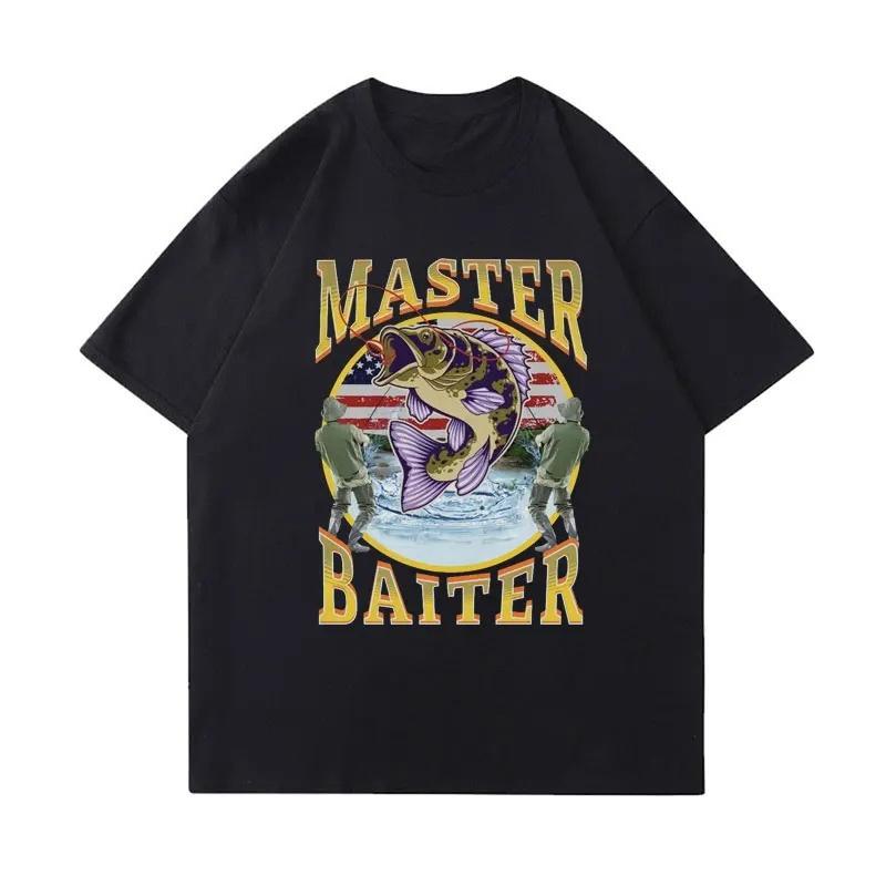 Buy A Unisex Eat Fish He Day Teach Fish Unisex To A Lifetime Printed Funny Meme Casual Tshirt Short Sleeve Round Neck Women Clothing