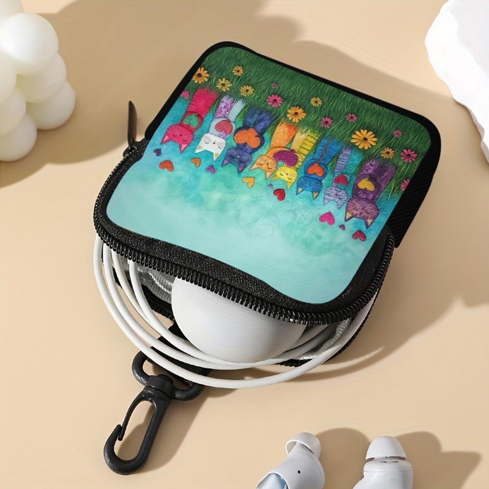 Cute PVC Coin Purse Cartoon Waterproof Women's Wallet Lightweight Zipper Storage Bag for Women Girls