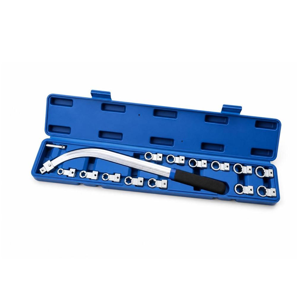15 Pieces Pulley Removal Socket Set Molded Slots Tensioner Kit