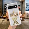 For Google Pixel 10 Pro 10A Phone Case Pixel 9 Pro XL Pixel 8 Pro 9A 8A 7A 7 6A 6 Pro Soft TPU Cover Diamond Crown Letter 26