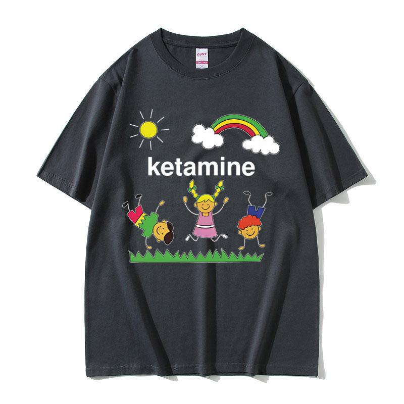 Ketamine Dancing Kids Dank Funny Meme T-shirt Men Women Fashion Casual Humor T-shirts Male Summer Cotton Short Sleeve T Shirt
