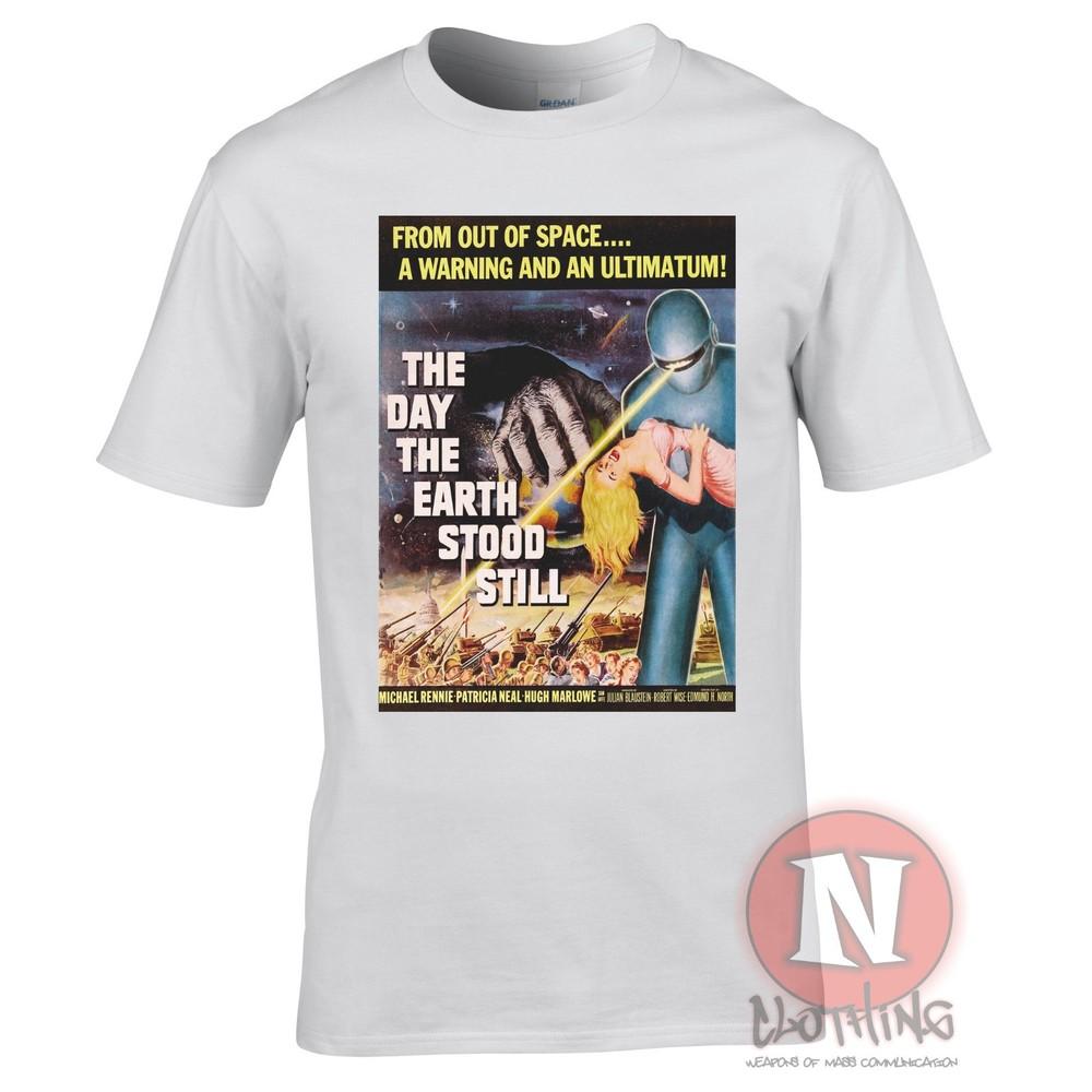 La Journée The Earth Stood Still T-Shirt Classique Science Fiction Film Affiche