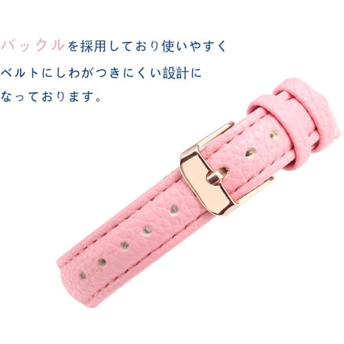 Girls' Watch, Popular and Cute, Leather Band, Luminous Quartz Movement, Fashionable, Women's Watch (Pink)