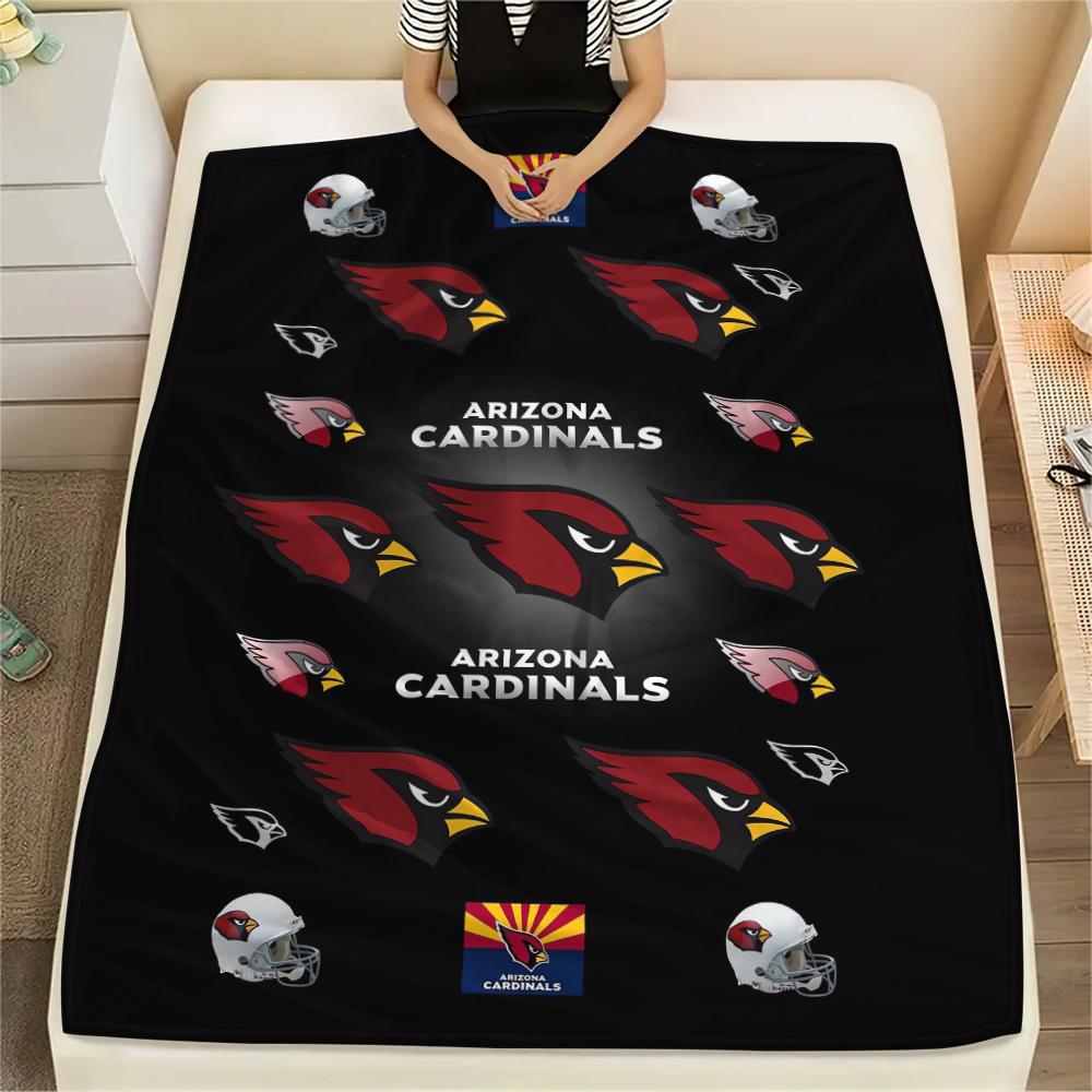 1Pc Arizona Cardinals Print Flannel Blanket, High quality Comfortable for All Seasons, Home Decor, Warmth and Comfort, Perfect for Gifts