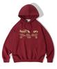 Oversized Racing Logo Hoodie - Wine