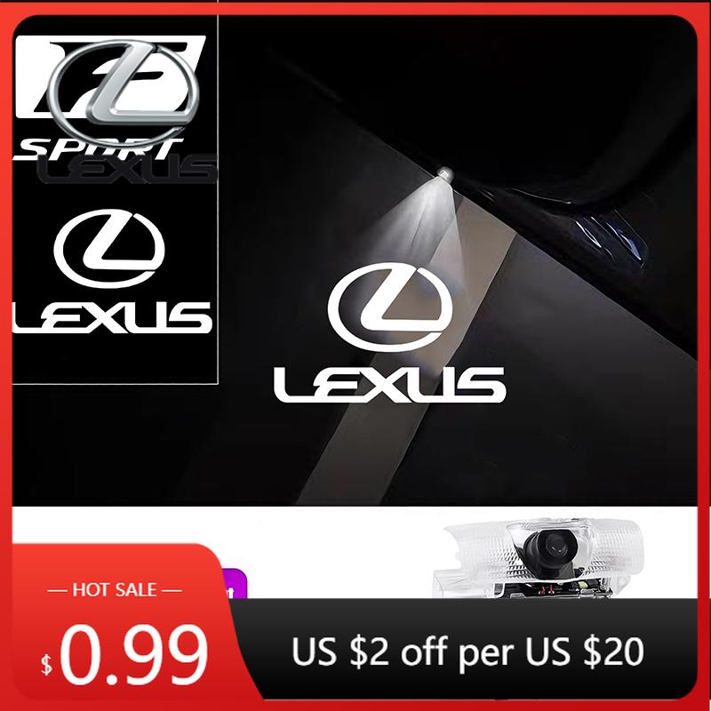 Interior Stickers Car HD Projector Door Light Welcome Lamps Accessories For Lexus F SPORT ES RX NX LS UX LM LX GX LC RZ IS CT GS