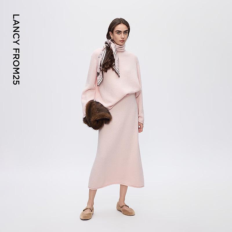 LANZHI Elegant Turtleneck Wool Blend Sweater