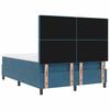 Box Spring Bed with Mattress Dark Blue 160 X 200 Cm Velvet