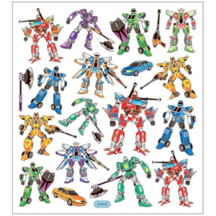Sticker Sheet - Creotime - Transformers - Multicolor - 16.5 X 15 Cm - 19 Pieces