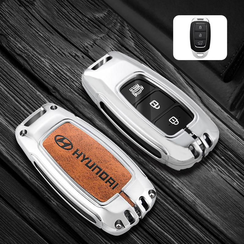2021 Hyundai Elantra, ix35, ix25, Sonata 8, Festa Key Case - Premium Genuine Leather for Men