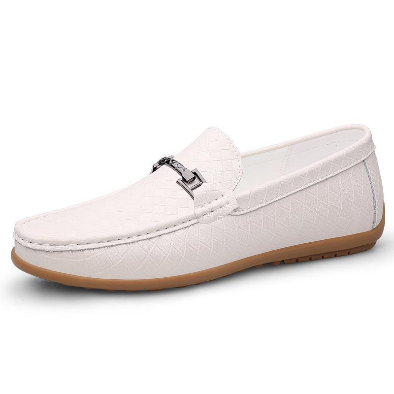 Men s Spring & Autumn Genuine Leather Soft Sole Loafers - Breathable Casual Flats, Large Size 39