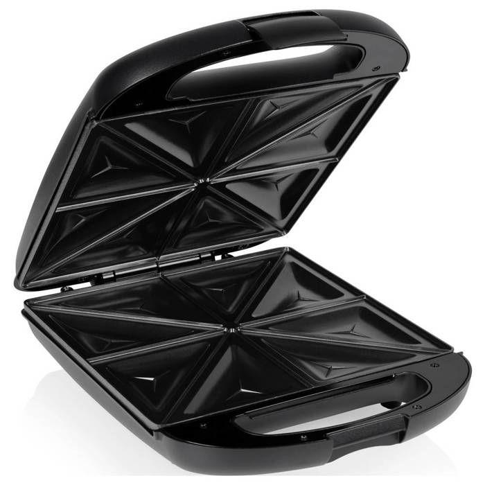 Tristar machine à croque-monsieur revêtement anti-adhésif, protection contre la surchauffe noir