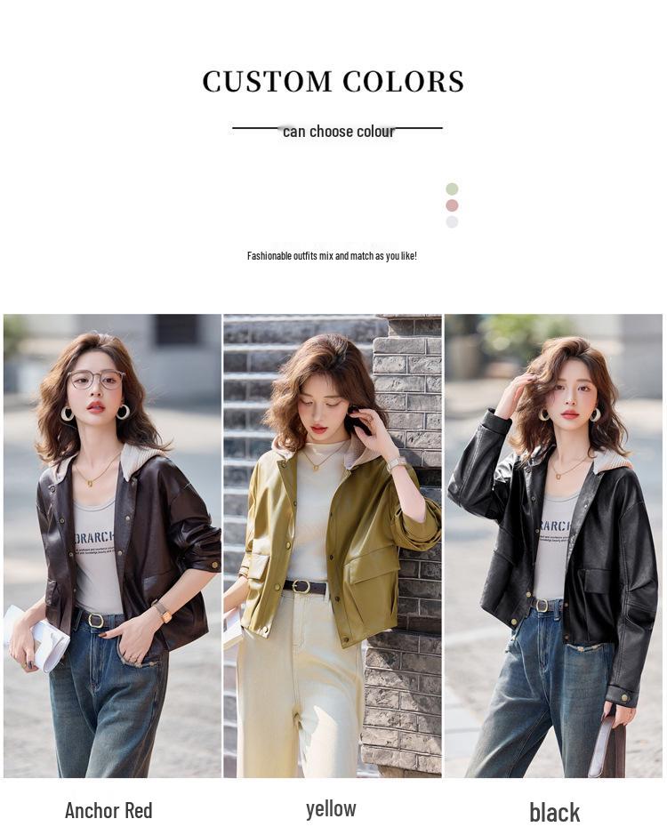 Women's Genuine Leather Jacket - Casual, Versatile Sheepskin Coat for Autumn and Winter