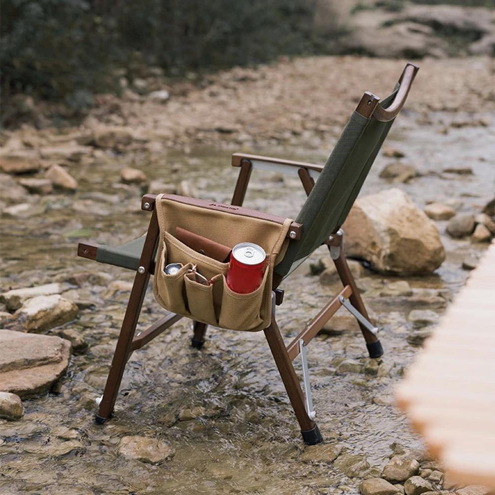 Campingstuhl Seitentasche Multifunktionaler Stuhl Armlehnen Organizer Canvas Stuhl Armlehne Hängetasche Mehrere Taschen für Camping Picknick