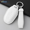 Leather Car Key Case Cover Shell For Peugeot 308 408 508 2008 3008 4008 5008 For Citroen C4 C6 C3-Xr Keychain Accessories