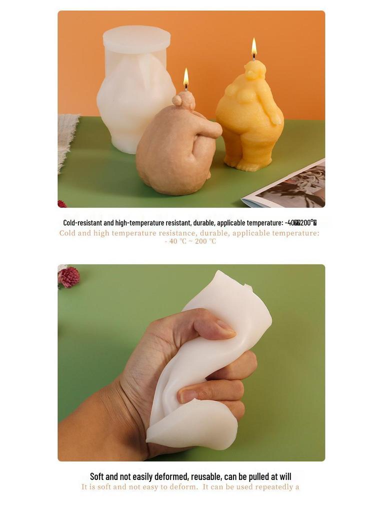 Blindfolded Girl Aromatherapy Silicone Mold: Rose Flower, Closed Eyes, Beautiful Woman Portrait, Diffuser Stone, Candle