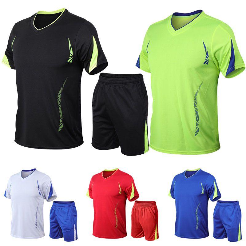 Breathable Summer Quick-drying Sports Suit With Short Sleeve T-shirt And Shorts**