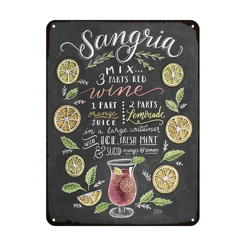 Summer Time BEER Retro Metal Tin Signs Decor Mojito Cocktail Plaque Vintage Posters Bar Pub Art Stickers Wall Decor