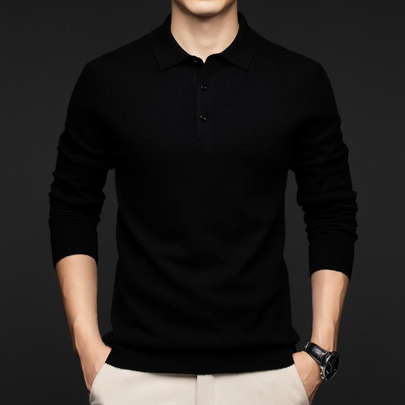 2025 Herren 100% Wolle Revers Pullover: Modische, Warme, Lässige Strickwaren für Herbst/Winter