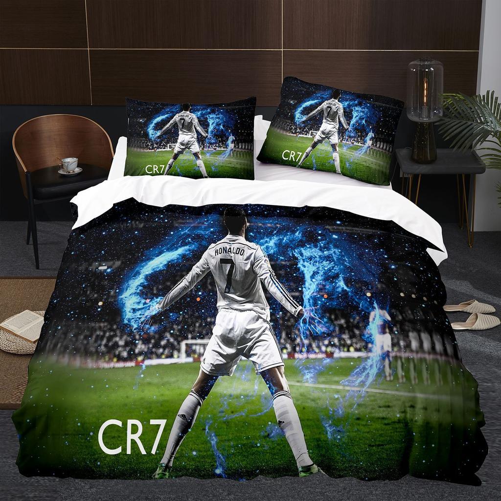 3D Three-Piece Size Football Series C Luo Quilt Cover Quilt Cover Home Textile