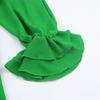 Blusas Mujer De Moda 2022 Summer rufflesTop Female Women Shirts Women's Green Shirt Blouses Tops Long Sleeve Chic Woman Blouse