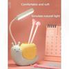 Adorable Children's Lamp with Pen Holder, LED Desk Light Suitable for Kids, Snail-Shaped USB Rechargeable Learning Lamp with Eye Protection