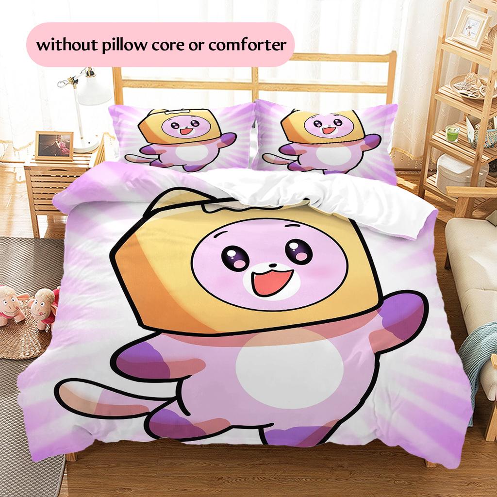 LankyBox  Pattern Bedding Quilt Set  Home Decoration  Gift (1 * duvet cover + 2 * pillowcase  without core)