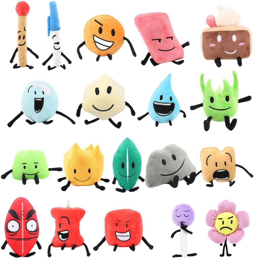 13 Stili Nuovo Battle for Dream Island Peluche Foglia Fuoco Fiore Goccia d'Acqua Bolla Torta Lecca-lecca Peluche Bambola Regalo per Bambini