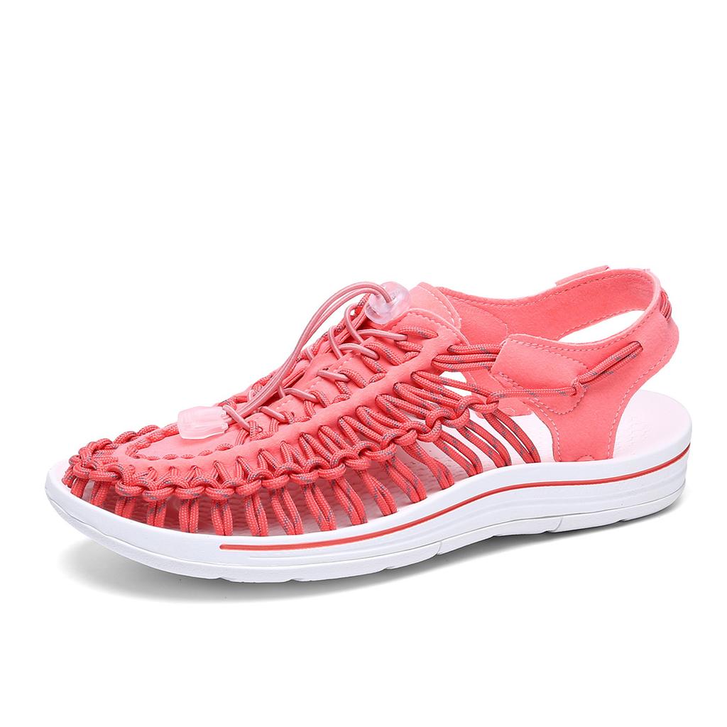 Summer Special for Men and Women Hole Shoes Couple Sandals Men's Breathable Beach Shoes Men's Trend Woven Hollow Sandals