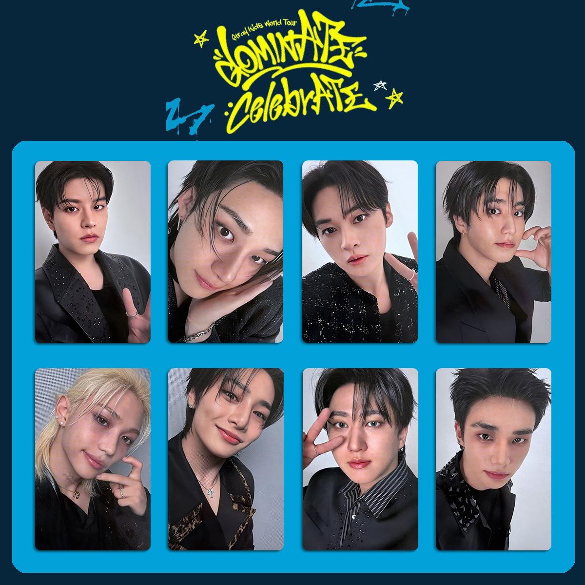 8Pcs Stray Kids Collection Card Lomo Card Skzoo World Tour Dominate Celebratote Special Small Card Incheon Stayzone