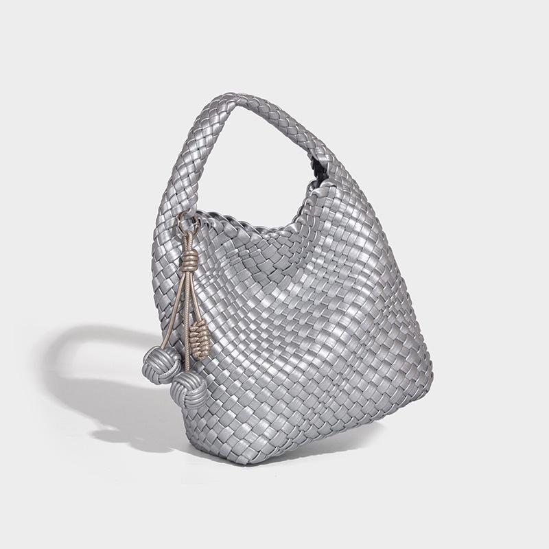 

Модная и прочная сумка-тоут Большая одноплечевая сумка кроссбоди для лета серебряный