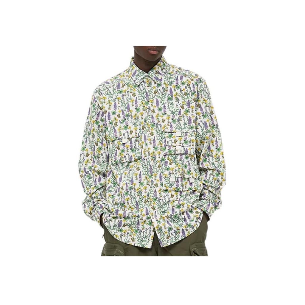 Nike ACG Floral Print Button-Down Long Sleeve Shirt Men Tops White DN3941-072