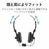 Elecom Headset Wired USB Microphone Binaural Overhead 1.8m Foldable 40mm Driver Black HS-HP20UBK