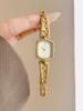 Vintage Stainless Steel Watch for Women Square Dial Quartz Wristwatch Luxury Elegant Ladies Clock Fashion Gift