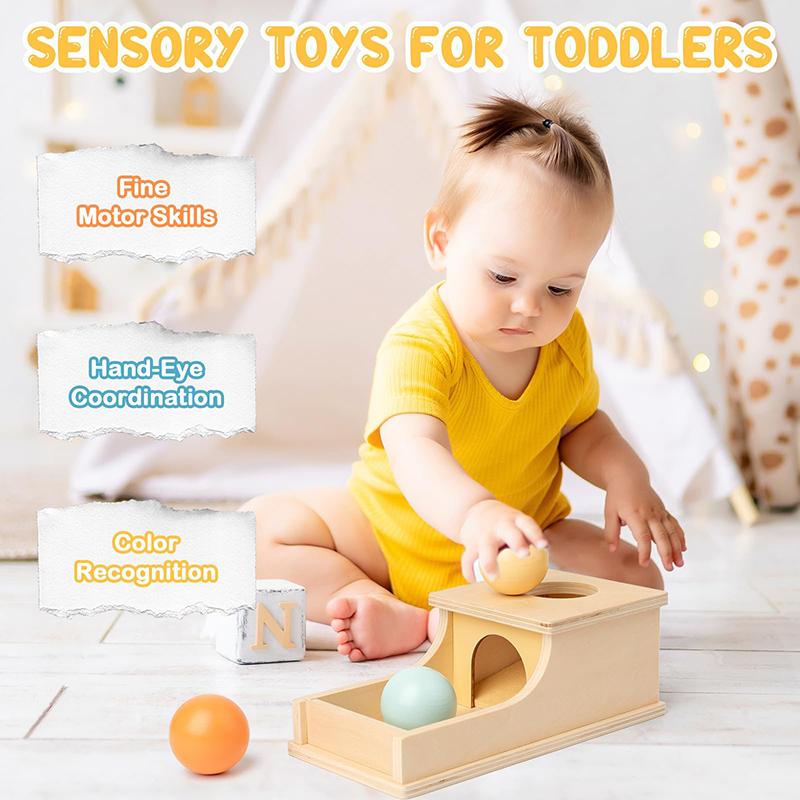 Children's Montessori Wooden Round Drawer Target Box Early Education Multi-functional Coin Box Puzzle Toy