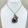 Natural Pyrite Agate Gemstone Handmade Copper Wire Wrap Pendant 2.76" F0I28