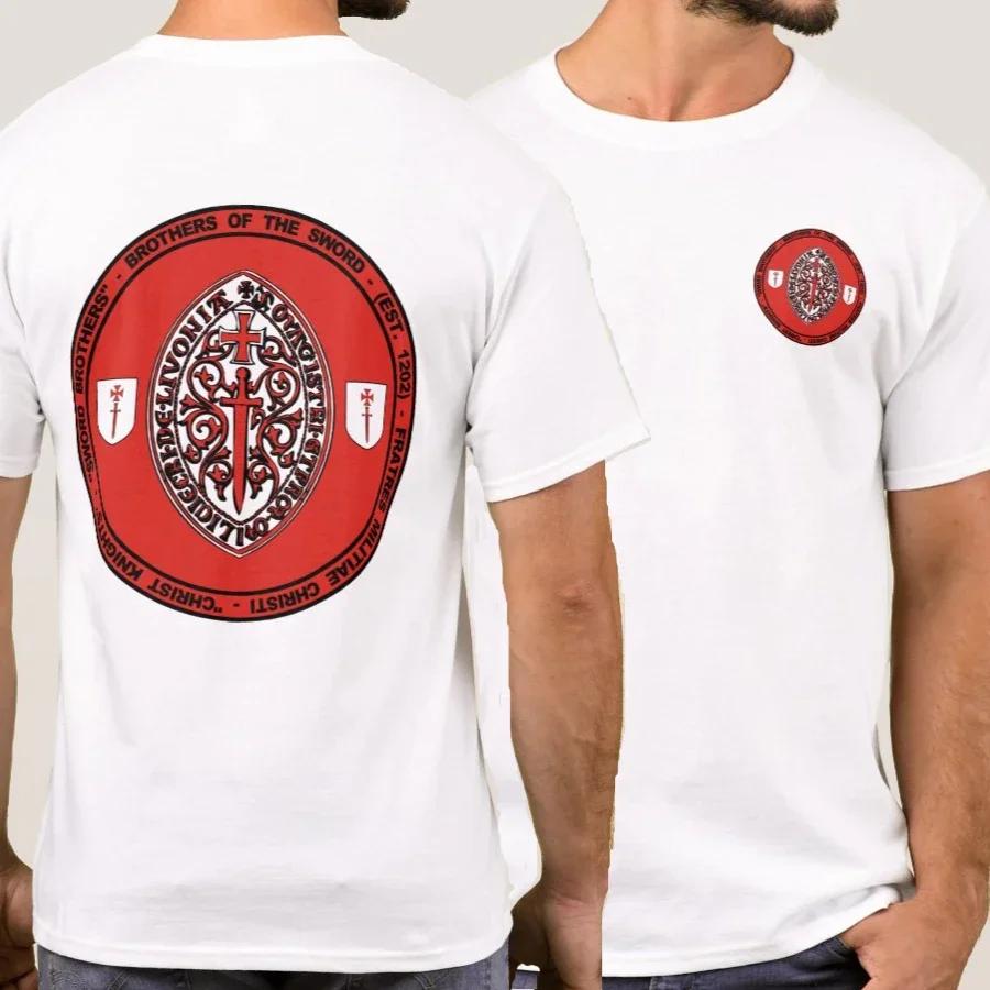 

Teutonic Knight Sword Brothers Seal Printed TShirt 100 Cotton ONeck Short Sleeve Summer Casual Mens Tshirt Size S3XL S