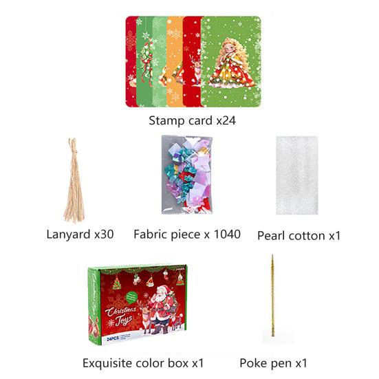 Poke Art Fabric Kids Puzzle Puncture Painting DIY Poking Drawing Dress Up Boards Christmas