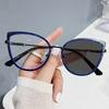Photochromic Anti Blue Light Glasses Cat Eye Eyewear Women Vintage Blue Light Resistant Eyeglasses Frame Chameleon Spectacles