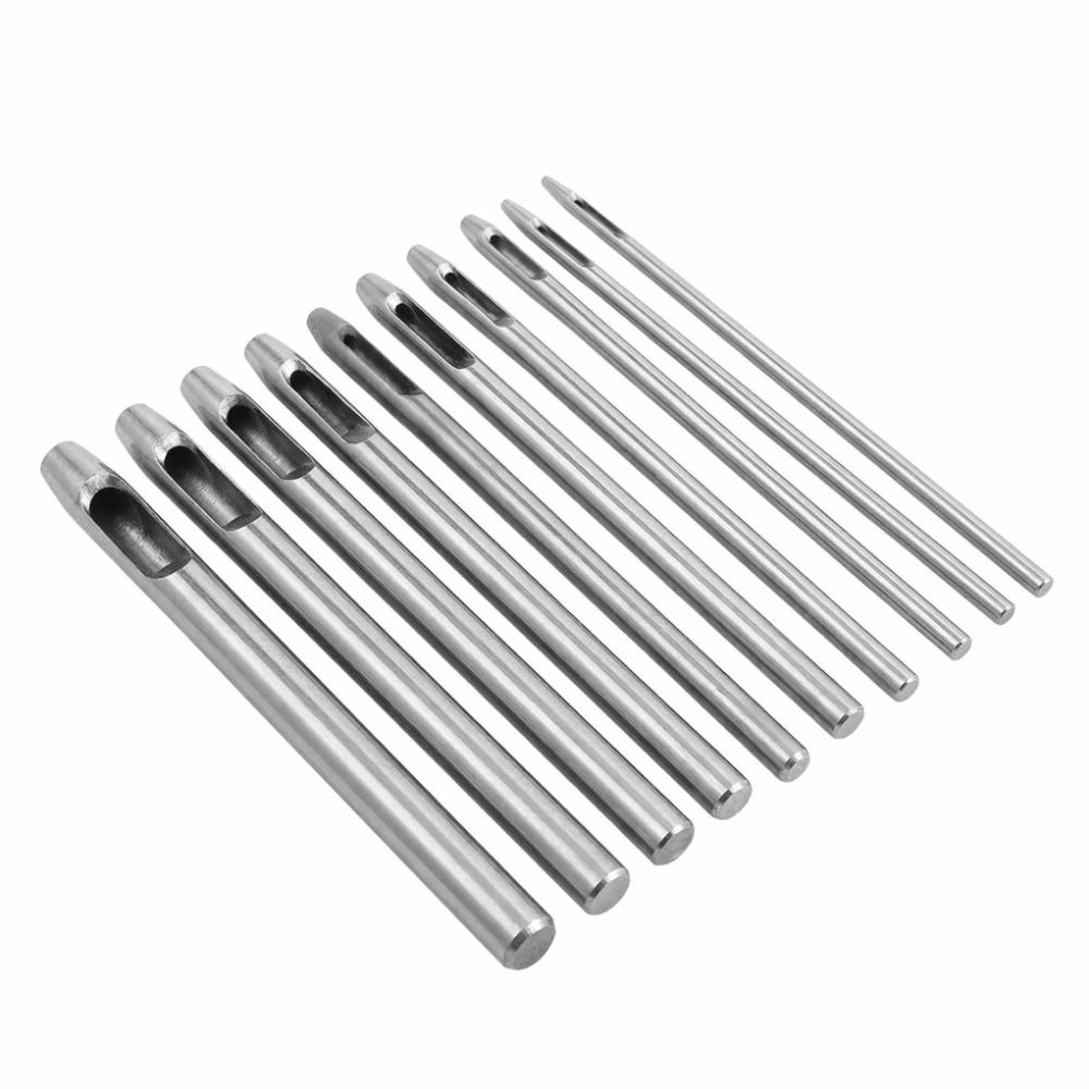 10 Pcs Round Hollow Punch Set 0.5mm-5.0mm Punch Tool Kit  Leathercraft & DIY Crafting