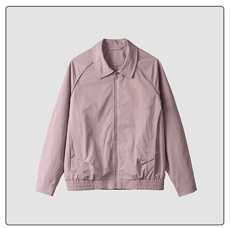 Spring New Old Money Style Solid Color Line Deconstruction Splicing Lapel Casual Double Zipper Executive Jacket Top