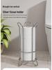 Silver Vertical Paper Towel Holder - Punch-Free Desktop Kitchen Storage Rack